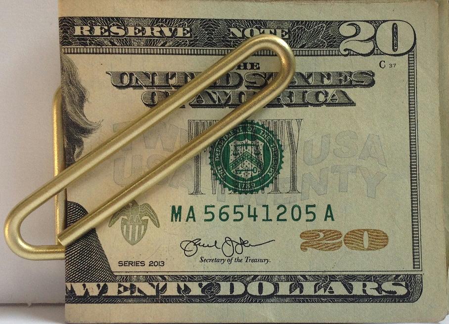 Thumbsquare Solid Brass Money shown empty & packaged black foil Jwl Box (3x2) 
